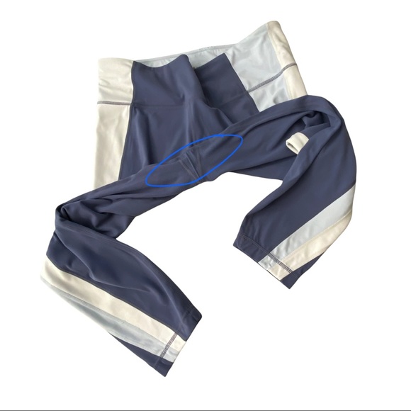 Athleta Womens Leggings Salutation Colorblock Asymmetrical Gray Ivory Size XL - Picture 9 of 14